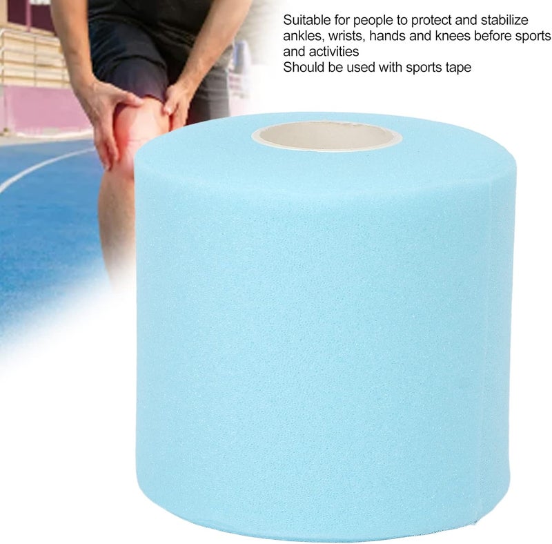 woobles Foam Underwrap, Mutifunctional Sports Foam Pre Wrap Athletic Tape, for Elbow Knees Ankles Wrists and Hands, Approx. 6.5cm X 27m (Blue) - Image 2